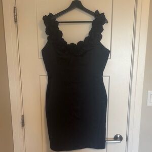 Elegant Black Ruffle Dress